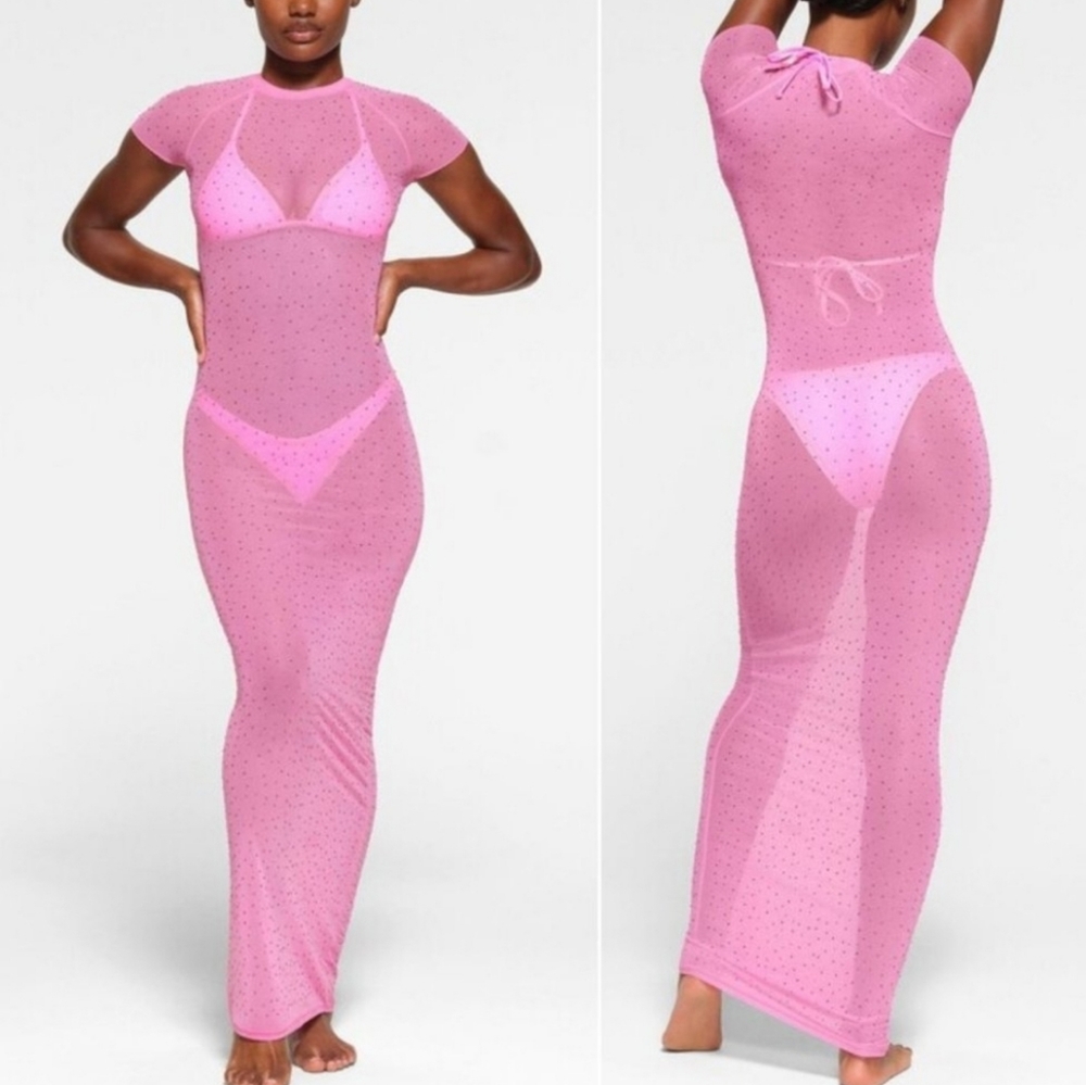 SKIMS RHINESTONE COVER UP 4X